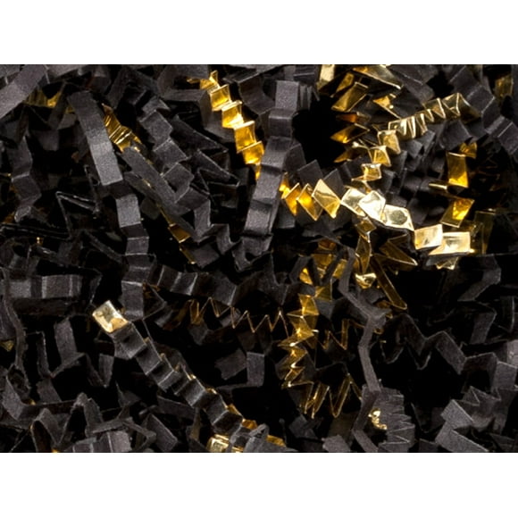 Custom /& Unique {4 Ounces} of Black Straight Cut Simple Decorative Deep Space Galaxy Night Sky Tone Style Shredded Gift Basket Filler Paper